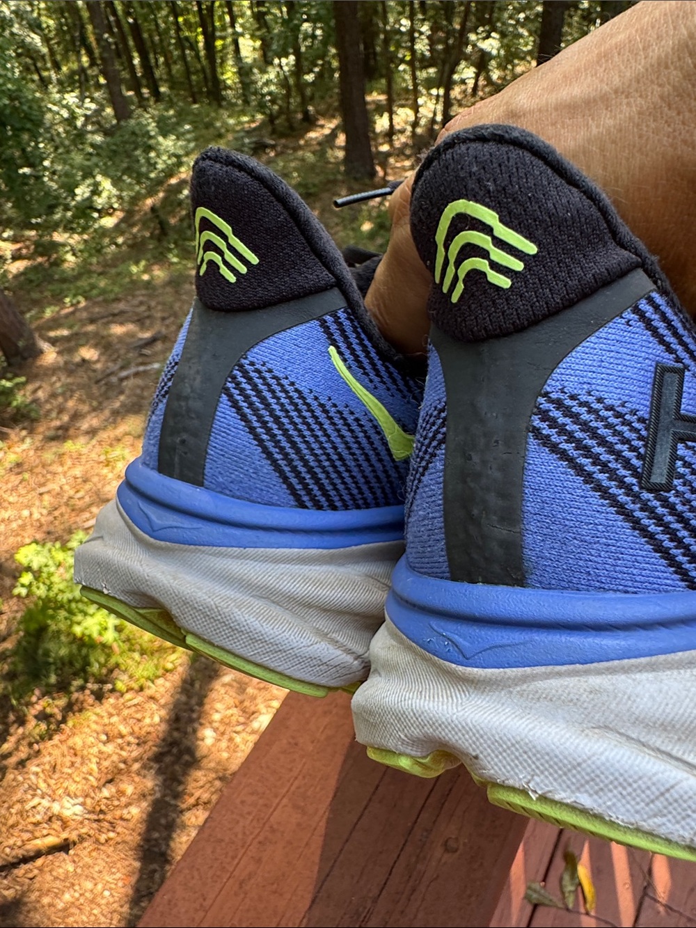 9 HOKA One Clifton 9 Women’s Running Shoes Blue Lime Size 9B - Picture 13 of 15